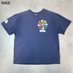 NIKE 風車ロゴ ゴツナイキ Tシャツ 70s 復刻 ネイビー 2XLのサムネイル