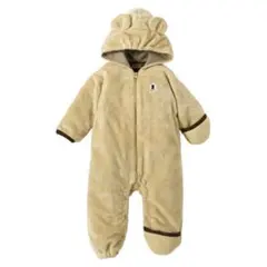 ミキハウス フード耳付き☆マイクロファーカバーオール☆ロンパース ジャンプスーツ