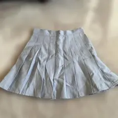 薄い青 プリーツスカート Mサイズ