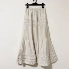 SNIDEL スナイデル クリーム色 フレアロングスカート