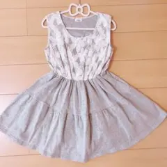 evelyn ワンピース レース グレー エブリン