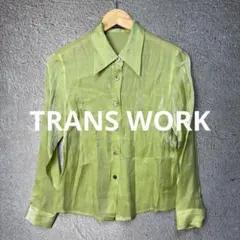 TRANS WORK シアーシャツ ブラウス シースルー 長袖 日本製のサムネイル