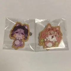 鬼滅の刃 バレンタイン アニマルバッジ 甘露寺蜜璃 胡蝶しのぶ