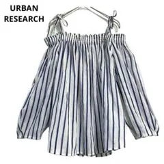 URBAN RESEARCH シャツ ブラウス オープンショルダー ストライプ