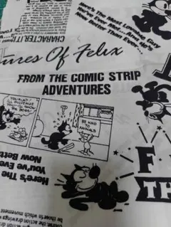 ビンテージFelix the Cat プリント生地 はぎれ