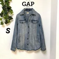 【ギャップ】Gap 1969デニムジャケットカットオフGジャンウォッシュ S