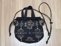 PENDLETON 巾着 ショルダーバッグ ブラックのサムネイル
