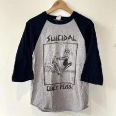 suicidal x obey posse スーサイダル ラグラン　M　７分袖