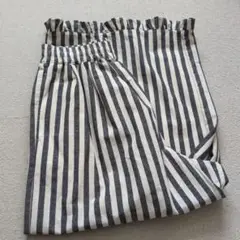 新品 綿麻裾フリルパンツ Mサイズ