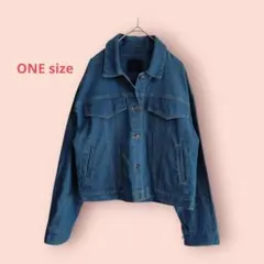 h191　KBF【One size】ジージャン/デニムジャケット/綿100%