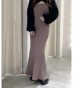 【新品タグ付き】NICECLAUP あざと可愛い。ニットセットワンピース　黒