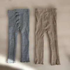 UNIQLO ベビー リブ　レギンス 2色セット 100