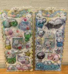 キラキラウォーターinシール 2枚セット クラックス シマエナガ