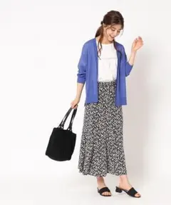 【DRESKIP】フラワープリントマーメイドスカートのサムネイル