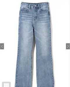 セミフレアデニムパンツ