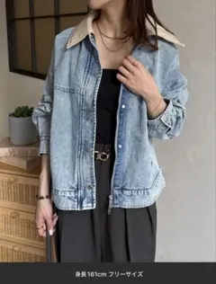 arulee v-collar denim jacket - メルカリ