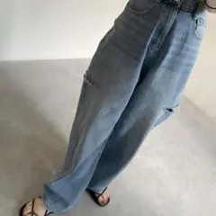 grl サイドカッティングデニムパンツ xs