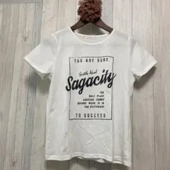 美品✨レディースシンプル英字ロゴプリントTシャツ✨トップス半袖白黒色ホワイト夏服