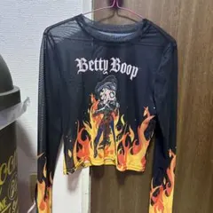 Betty Boop メッシュ長袖Tシャツ XL