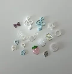 ネイルパーツ ウィッシュコア 音符 いちご 羽 クローバー