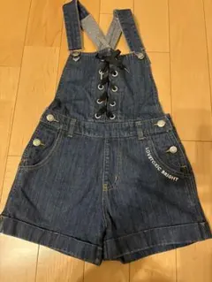 LOVE TOXIC ラブトキ　デニムショートオーバーオール 140cm
