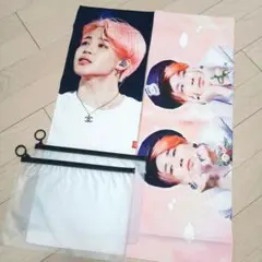 상태좋음 BTS ジミン マスター製作 スローガン 2枚 ピンク