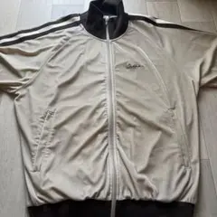 ベージュ ジップアップジャケット サイドストライプ