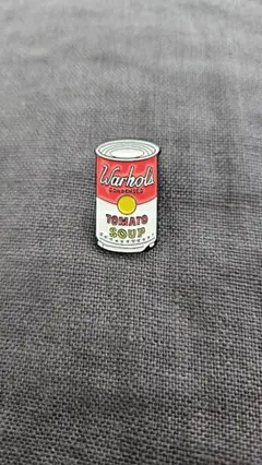 ピンバッチ　アンディーウォーホル　キャンベル缶