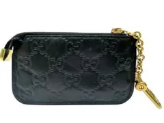 ★GUCCI マイクロシマ　コインケース　キーリング　レザー　チェーン