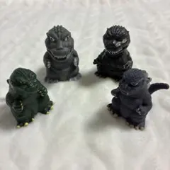 ゴジラ　GODZILLA 指人形　ソフビ 4点セット