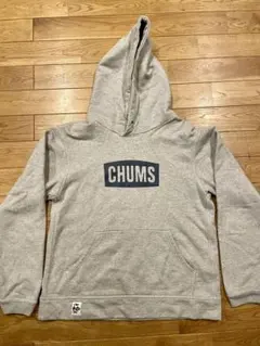 【美品】CHUMS グレー フード付きパーカー L チャムス