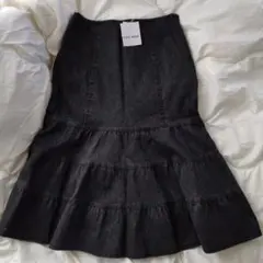 L'EST ROSE デニム ロングスカート ブラック タグ付きのサムネイル