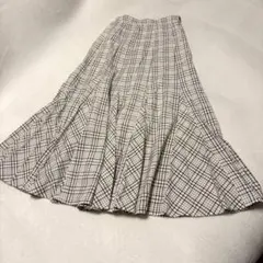 Spick & Span チェックフレアロングスカート　38