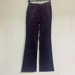 新品　UNIQLO ユニクロ　コーデュロイブーツカットパンツ　股上深め　パープル