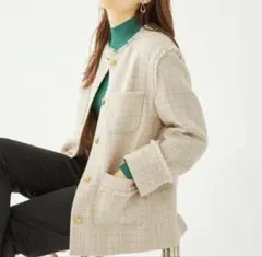 green label relaxing ツイード 2WAY ジレ ジャケット