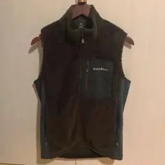 モンベル　クリマエアベスト　メンズ　ブラウン