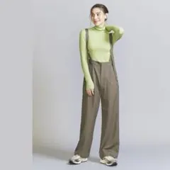 23AW メランジツイル サスペンダーパンツ -2WAY