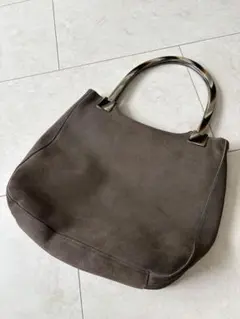 PRADA ダークブラウン スエード ショルダーバッグ