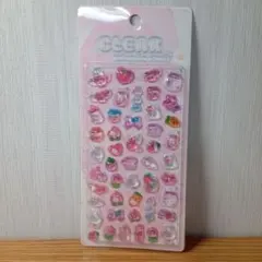 クリアぷくぷくキャンディシール　うさぎ　リボン　ボンボンドロップシール　国内正規