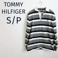 TOMMY HILFIGER ストライプ 長袖ポロシャツ 【S/P】