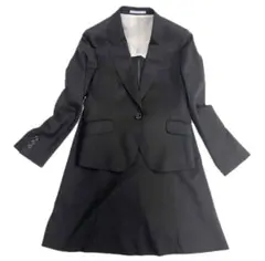 LES MUES レミュー　スカート　スーツ　セットアップ　黒　ストライプ