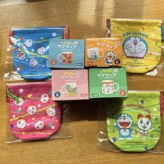 ドラえもんマグカップ&ヨーヨー風巾着　4種類8個セット