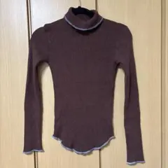 チャオパニックティピー アンチピリング配色ステッチタートル ブラウン ブルー