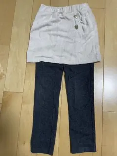 プティマイン130サイズレギンス付きスカート