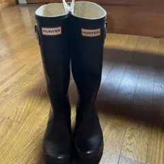HUNTER ブラック ロングブーツ