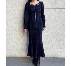 リリアンカラット インディゴ マーメイド デニムワンピース