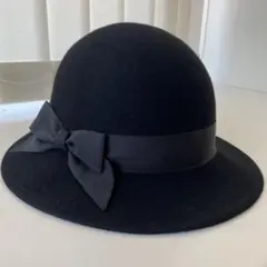 ▪️秋冬準備SALE▪️ca4la 黒 ウールハット リボン付き - メルカリ