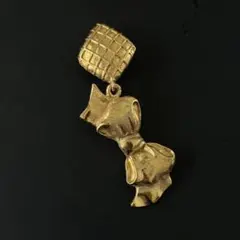 【希少】CHANEL シャネル マトラッセ リボン イヤリング ゴールド 片耳