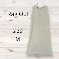 Rag Out Vネックノースリーブワンピース ジャンパースカート　ロング　春