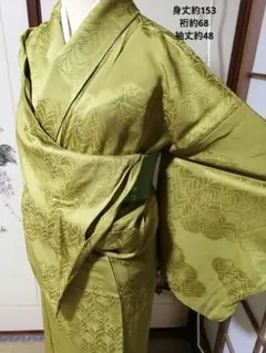 本日限定価格❗️極上【色無地】 正絹　単衣　膨れ織地紋　未使用　裄長め 本日限定価格❗️極上【色無地】 正絹 単衣 膨れ織地紋 未使用 裄